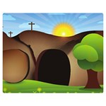 christ tomb Double Sided Flano Blanket (Medium)