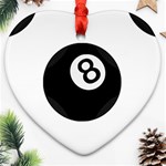 Emoji Eight Ball Ornament (Heart)