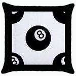 Emoji Eight Ball Throw Pillow Case (Black)