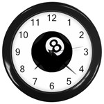 Emoji Eight Ball Wall Clock (Black)