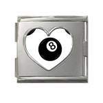 Emoji Eight Ball Mega Link Heart Italian Charm (18mm)