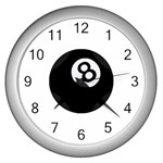 Emoji Eight Ball Wall Clock (Silver)