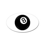 Emoji Eight Ball Sticker Oval (10 pack)