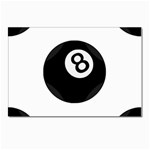 Emoji Eight Ball Postcard 4  x 6 