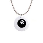 Emoji Eight Ball 1  Button Necklace