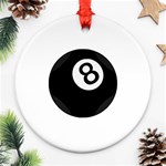 Emoji Eight Ball Round Ornament (Two Sides)