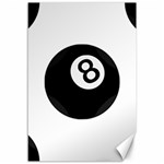 Emoji Eight Ball Canvas 12  x 18 