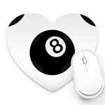 Emoji Eight Ball Heart Mousepad