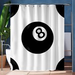 Emoji Eight Ball Shower Curtain 60  x 72  (Medium)