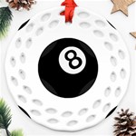 Emoji Eight Ball Ornament (Round Filigree)