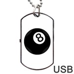 Emoji Eight Ball Dog Tag USB Flash (One Side)