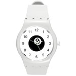 Emoji Eight Ball Round Plastic Sport Watch (M)