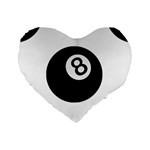 Emoji Eight Ball Standard 16  Premium Heart Shape Cushion 