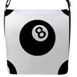 Emoji Eight Ball Flap Closure Messenger Bag (S)