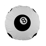 Emoji Eight Ball Standard 15  Premium Flano Round Cushion 