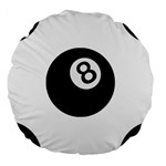 Emoji Eight Ball Large 18  Premium Flano Round Cushion 