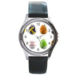 sports easter eggs Round Metal Watch