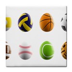 sports easter eggs Tile Coaster