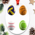 sports easter eggs Ornament (Oval)