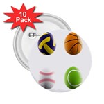 sports easter eggs 2.25  Button (10 pack)