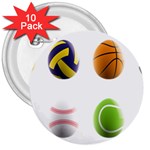 sports easter eggs 3  Button (10 pack)