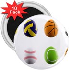 sports easter eggs 3  Magnet (10 pack)