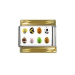 sports easter eggs Gold Trim Italian Charm (9mm)