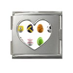 sports easter eggs Mega Link Heart Italian Charm (18mm)