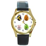 sports easter eggs Round Gold Metal Watch