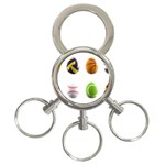 sports easter eggs 3-Ring Key Chain