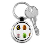 sports easter eggs Key Chain (Round)