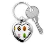 sports easter eggs Key Chain (Heart)