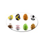 sports easter eggs Sticker (Oval)