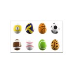 sports easter eggs Sticker (Rectangular)