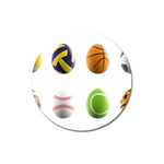 sports easter eggs Magnet 3  (Round)