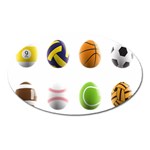 sports easter eggs Magnet (Oval)