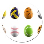 sports easter eggs Magnet 5  (Round)