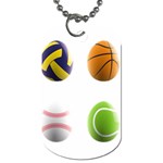 sports easter eggs Dog Tag (One Side)