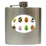 sports easter eggs Hip Flask (6 oz)