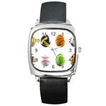 sports easter eggs Square Metal Watch