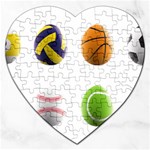 sports easter eggs Jigsaw Puzzle (Heart)