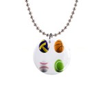 sports easter eggs 1  Button Necklace