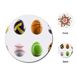 sports easter eggs Playing Cards (Round)