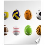 sports easter eggs Canvas 8  x 10 