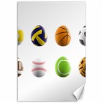 sports easter eggs Canvas 12  x 18 