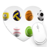 sports easter eggs Heart Mousepad