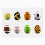 sports easter eggs Large Glasses Cloth