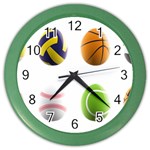 sports easter eggs Color Wall Clock