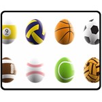 sports easter eggs Fleece Blanket (Medium)