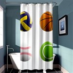 sports easter eggs Shower Curtain 36  x 72  (Stall)